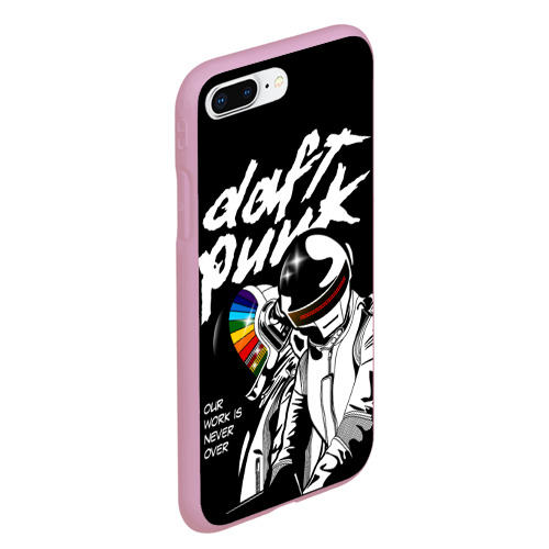 Чехол для iPhone 7Plus/8 Plus матовый Daft Punk, цвет розовый - фото 3