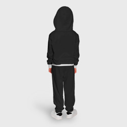 Костюм с принтом Daft Punk для ребенка, вид на модели сзади №2. Цвет основы: белый