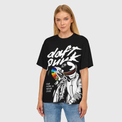 Женская футболка oversize 3D Daft Punk - фото 2