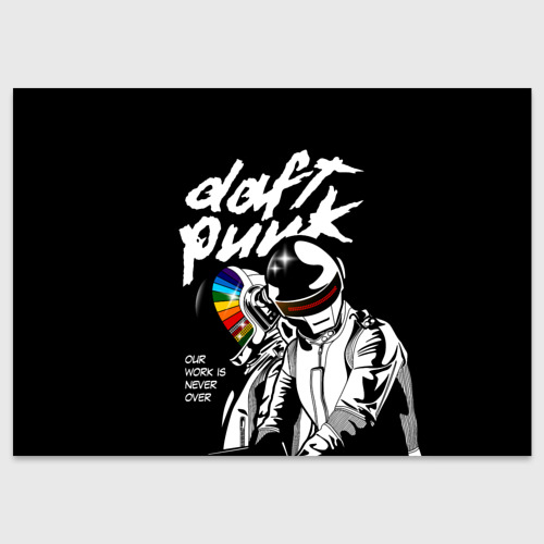 Поздравительная открытка Daft Punk, цвет белый