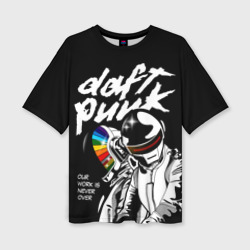 Женская футболка oversize 3D Daft Punk