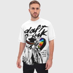Мужская футболка oversize 3D Daft Punk - фото 2