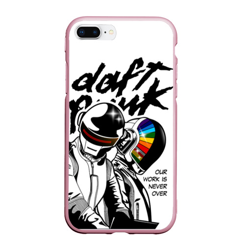 Чехол для iPhone 7Plus/8 Plus матовый Daft Punk, цвет розовый