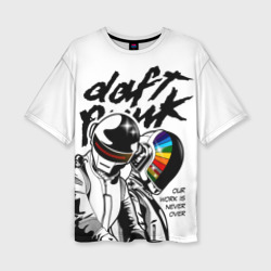 Женская футболка oversize 3D Daft Punk