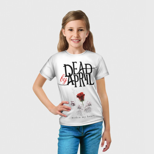 Детская футболка 3D Dead by April, цвет 3D печать - фото 5