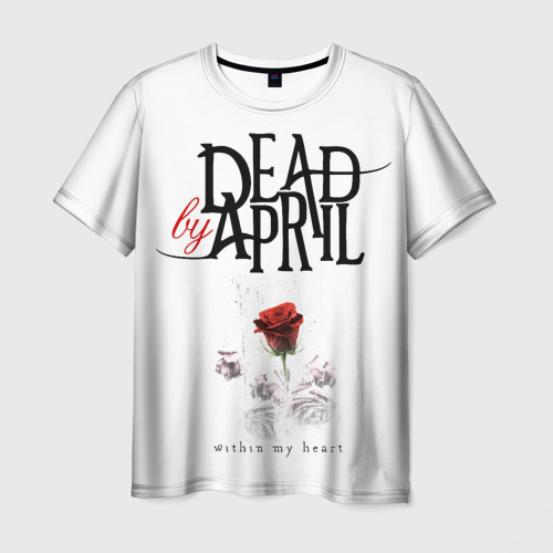 Мужская футболка с принтом Dead by April, вид спереди №1