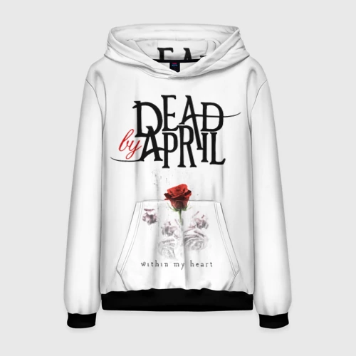 Мужская толстовка 3D с принтом Dead by April, вид спереди #2