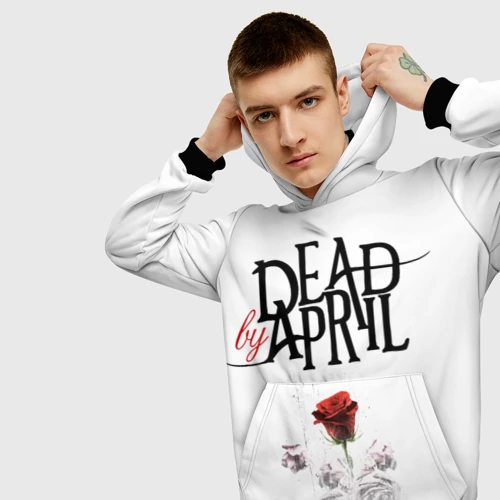 Мужская толстовка 3D с принтом Dead by April, вид сбоку #3