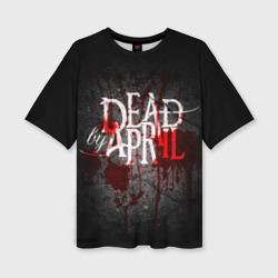 Женская футболка oversize 3D Dead by April