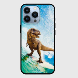 Чехол для iPhone 13 Pro Серфер тиранозавр