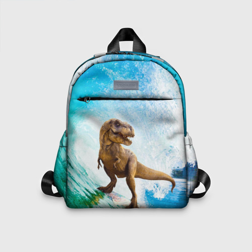 Детский рюкзак 3D Серфер тиранозавр