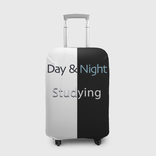 Чехол для чемодана 3D День и Ночь Учеба