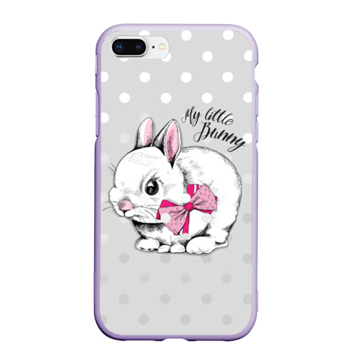 Чехол для iPhone 7Plus/8 Plus матовый My little Bunny, цвет светло-сиреневый