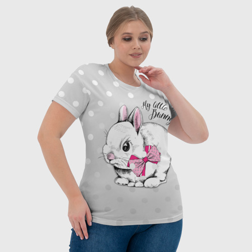 Женская футболка 3D My little Bunny, цвет 3D печать - фото 6