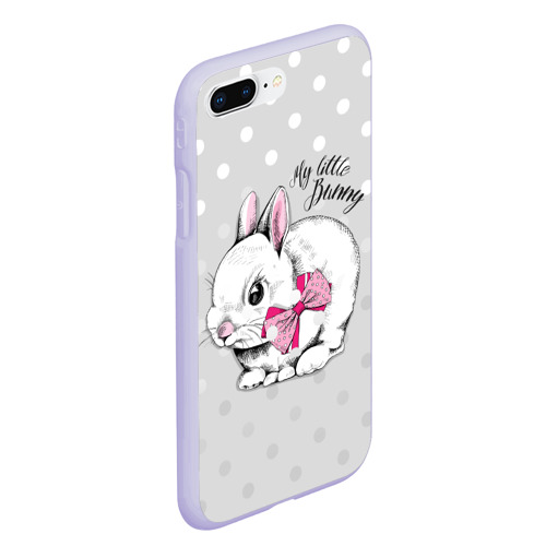 Чехол для iPhone 7Plus/8 Plus матовый My little Bunny, цвет светло-сиреневый - фото 3