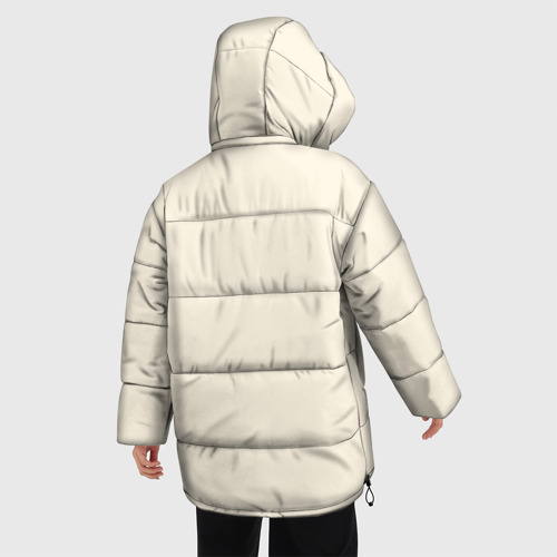 Женская зимняя куртка 3D с принтом Science, вид сзади #2