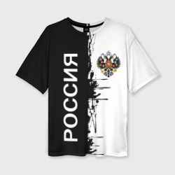 Женская футболка oversize 3D Российская Империя