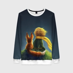 Женский свитшот 3D Маленький принц с лисой