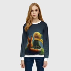 Женский свитшот 3D Маленький принц с лисой - фото 2