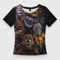 Женская футболка 3D Slim Five Nights at Freddy's