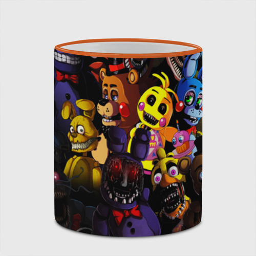 Кружка с полной запечаткой Five Nights at Freddy's, цвет Кант оранжевый - фото 4