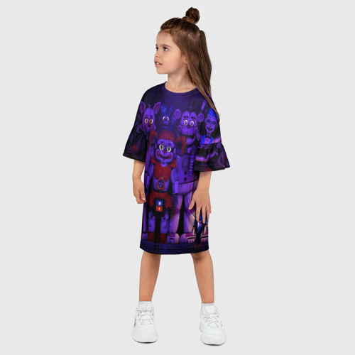 Детское платье 3D Five Nights at Freddy's , цвет 3D печать - фото 3