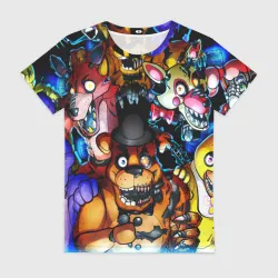 Женская футболка 3D Five Nights at Freddy's
