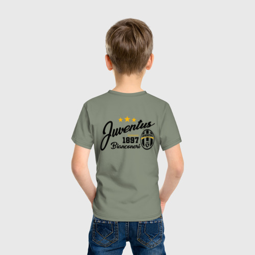 Детская футболка хлопок Ювентус, цвет авокадо - фото 4