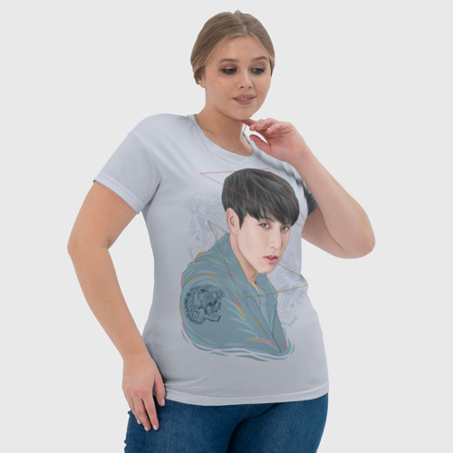 Женская футболка 3D Jeon Jungkook, цвет 3D печать - фото 6