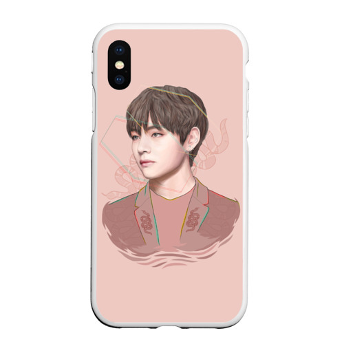 Чехол для iPhone XS Max матовый Kim Taehyung, цвет белый