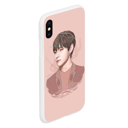 Чехол для iPhone XS Max матовый Kim Taehyung, цвет белый - фото 3