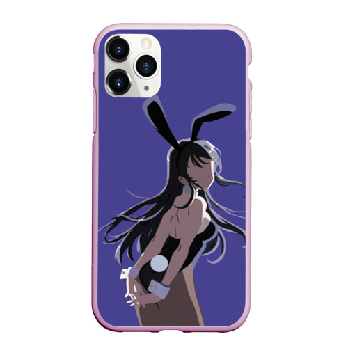 Чехол для iPhone 11 Pro Max матовый Маи Сакурадзима Mai Sakurajima Bunny girl senpai, цвет розовый