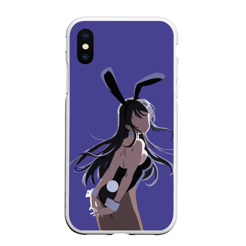 Чехол для iPhone XS Max матовый Маи Сакурадзима Mai Sakurajima Bunny girl senpai, цвет белый