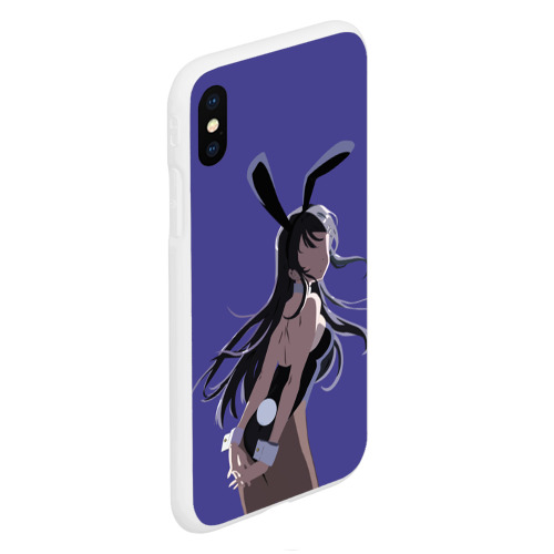 Чехол для iPhone XS Max матовый Маи Сакурадзима Mai Sakurajima Bunny girl senpai, цвет белый - фото 3