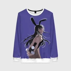Женский свитшот 3D Маи Сакурадзима Mai Sakurajima Bunny girl senpai