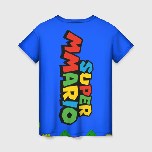 Женская футболка 3D с принтом Mario MMA, вид сзади #1