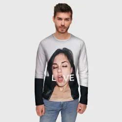 Мужской лонгслив 3D Sasha Grey love - фото 2