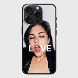Чехол силиконовый для Apple iPhone 15 Pro Мax матовый Sasha Grey love