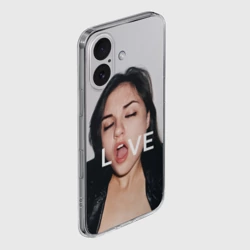 Чехол для iPhone 16 силиконовый с защитой камеры Sasha Grey love - фото 2