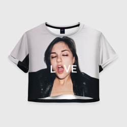 Женская футболка Crop-top 3D Sasha Grey love