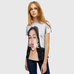 Женская футболка 3D Sasha Grey love - фото 2