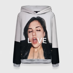 Женская толстовка 3D Sasha Grey love