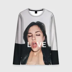 Мужской лонгслив 3D Sasha Grey love