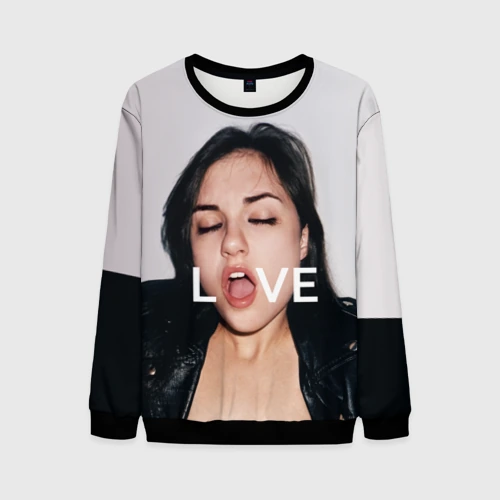 Мужской свитшот 3D Sasha Grey love