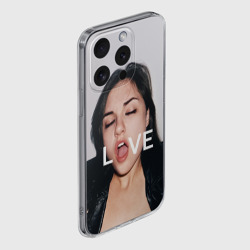 Чехол для iPhone 15 Pro силиконовый с защитой камеры Sasha Grey love - фото 2
