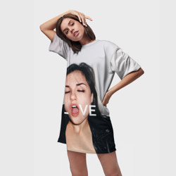 Платье-футболка 3D Sasha Grey love - фото 2