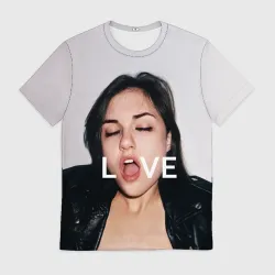 Мужская футболка 3D Sasha Grey love