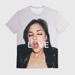 Мужская футболка 3D Sasha Grey love