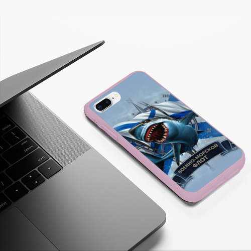 Чехол для iPhone 7Plus/8 Plus матовый ВМФ, цвет розовый - фото 5