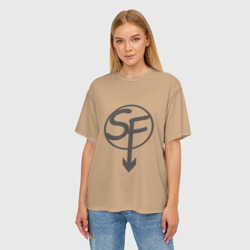 Женская футболка oversize 3D Футболка Ларри "Sanity`s Fall" ориг. цвет - фото 2